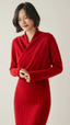 V-Neck Wrap Cashmere Sweater for Women