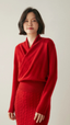 V-Neck Wrap Cashmere Sweater for Women