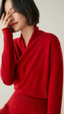 V-Neck Wrap Cashmere Sweater for Women