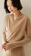 V-Neck Wrap Cashmere Sweater for Women