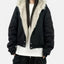 Women’s Casual Hooded Faux Fur Collar Bomber Jacket
