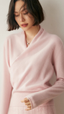 V-Neck Wrap Cashmere Sweater for Women