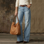 Women’s Vintage Style Wide Leg Denim Jeans