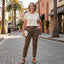 Casual High Waist Tailored Straight Leg Trousers for Women