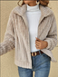 Chic Plush Zip Up Jacket for Women