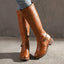 Classic Buckle Knee High Boots for Women