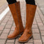 Classic Buckle Knee High Boots for Women