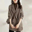 Classic Double Breasted Tailored Checkered Coat for Women
