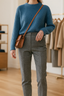 Casual High Waist Tailored Straight Leg Trousers for Women