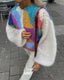 Colorful Open Front Cotton Blend Knit Cardigan for Women