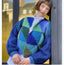 Colorful Open Front Cotton Blend Knit Cardigan for Women