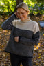 Comfortable Chevron Ribbed Turtleneck Knit Sweater for Women