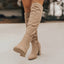 Comfortable Knee High Faux Suede Boots for Women