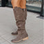 Comfortable Knee High Faux Suede Boots for Women