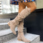 Comfortable Knee High Faux Suede Boots for Women
