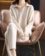 Cozy Polo Collar Knit Two Piece Lounge Set for Women