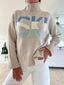Cozy Oversized Turtleneck Sweater for Women