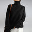 Diamond Cable Mock Neck Knit Sweater for Women