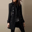 Double Breasted Mid Length Coat With Classic Collar for Women