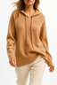Lightweight Comfortable Ribbed Knit Hoodie for Women