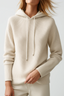 Lightweight Comfortable Ribbed Knit Hoodie for Women