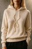 Lightweight Comfortable Ribbed Knit Hoodie for Women