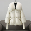 Faux Fur Collar Quilted Puffer Winter Jacket for Women