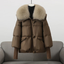 Faux Fur Collar Quilted Puffer Winter Jacket for Women