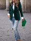 Faux Velvet Single Button Blazer Jacket for Women
