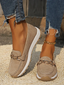 Flat Buckle Slip On Loafers for Women
