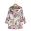 Floral Sherpa Lined Cotton Blend Hooded Coat for Women