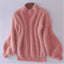 Fuzzy Plush Oversized Turtleneck Sweater for Women