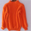 Fuzzy Plush Oversized Turtleneck Sweater for Women