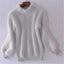 Fuzzy Plush Oversized Turtleneck Sweater for Women