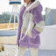 Hooded Full Zip Plush Coat for Women