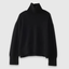 Lightweight Oversized Wool Turtleneck Sweater for Women