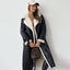 Long Faux Shearling Lined Belted Overcoat for Women