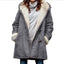 Hooded Wool Blend Lined Coat for Women