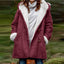 Hooded Wool Blend Lined Coat for Women