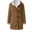 Hooded Wool Blend Lined Coat for Women