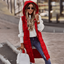 Long Hooded Sleeveless Puffer Vest for Women