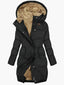 Long Quilted Hooded Puffer Jacket for Women