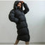 Long Quilted Puffer Coat for Women