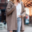 Longline Hooded Open Front Cardigan for Women