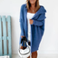 Longline Hooded Open Front Cardigan for Women
