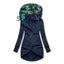 Longline Hooded Zip-Up Jacket for Women