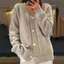 Longline Oversized Ribbed Cardigan for Women
