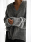 Soft Fuzzy Faux Fur Button Cardigan for Women