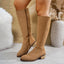 Classic Camel Colored Knee-High Suede Boots for Women