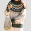 Oversized Nordic Knit Sweater for Women